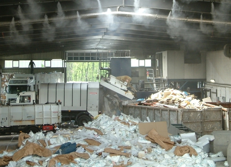 Umidificazione e controllo dell'umidità per l'abbattimento delle polveri